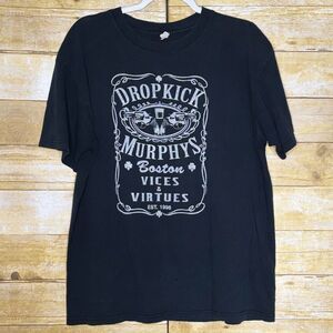 ANVIL VINTAGE DROPKICK MURPHYS BOSTON IRISH PUNK FOLK ROCK & ROLL CREWNECK TEE